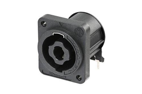 Neutrik Receptacle speakON® XX series 4 pole - PCBH - rear mount only with A-SCREW-1-8