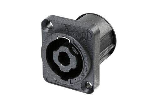 Neutrik Receptacle speakON® XX series 4 pole - PCBV - countersunk screw holes for front or rear mounting
