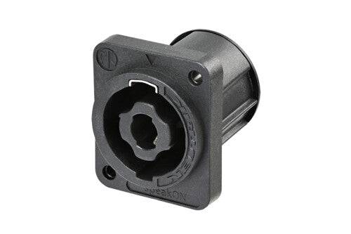 Neutrik Receptacle speakON® XX series 4 pole - PCBV - opposite corner screw holes - rear mount only with A-SCREW-1-8