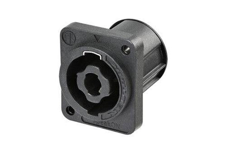 Neutrik Receptacle speakON® XX series 4 pole - PCBV - opposite corner screw holes - rear mount only with A-SCREW-1-8