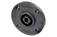 Neutrik Receptacle speakON® XX series 4 pole - round flange - tab terminals for NLFASTON or soldering - countersunk screw holes for front or rear mounting