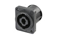Neutrik Receptacle speakON® XX series 4 pole - tab terminals for NLFASTON or soldering - rear mount only with A-SCREW-1-8