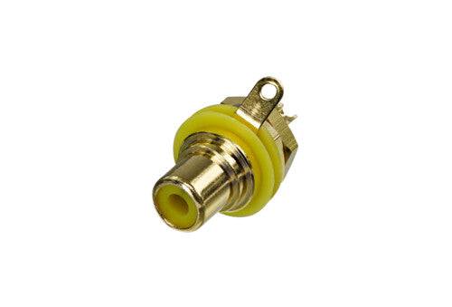 Neutrik Rean‚Ñ¢ Jack RCA - panel - gold - yellow