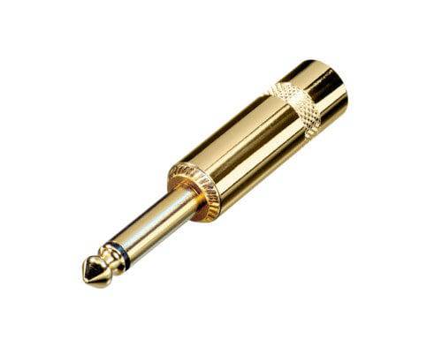 Neutrik Rean‚Ñ¢ Plug 1/4" mono - long handle - gold/gold