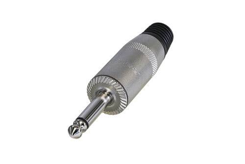 Neutrik Rean‚Ñ¢ Plug 1/4" mono speaker-shielded handle-nickel/silver- Cable OD 9mm