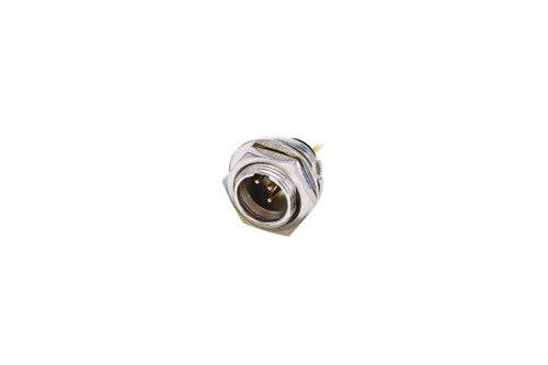Neutrik REAN Tiny XLR rearmountable chassis connector, 4-pole, male, nickel housing, gold plated contacts