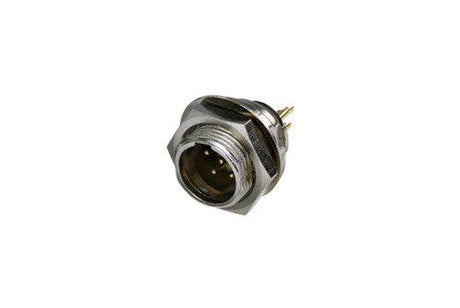 Neutrik REAN Tiny XLR rearmountable chassis connector, 5-pole, male, nickel housing, gold plated contacts