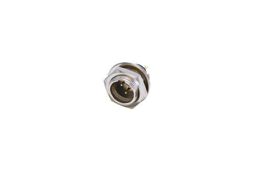 Neutrik REAN Tiny XLR rearmountable chassis connector, 3-pole, male, nickel housing, gold plated contacts, Bulk