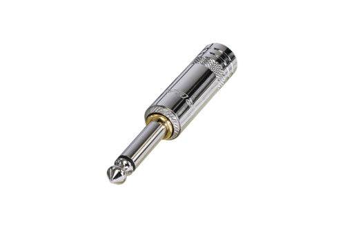 Neutrik Rean‚Ñ¢ Plug 1/2" nomo - long handle - nickel/silver - tip switched to ground