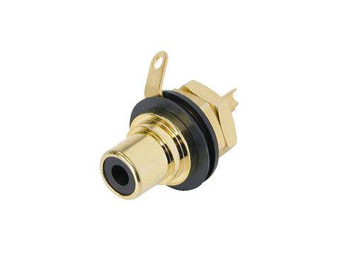 Neutrik Rean‚Ñ¢ Jack RCA - panel - gold - black