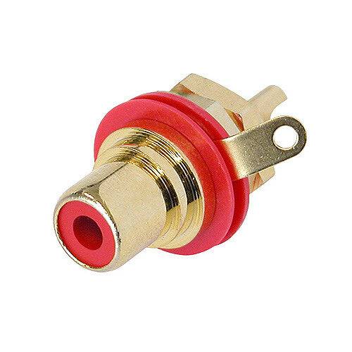 Neutrik Rean‚Ñ¢ Jack RCA - panel - gold - red