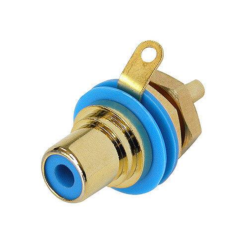 Neutrik Rean‚Ñ¢ Jack RCA - panel - gold - blue