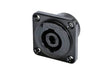 Neutrik Receptacle speakON® STX - 4 pole male - solder tabs - V-0 insert - black/silver