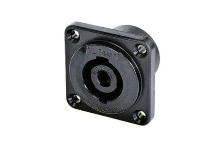Neutrik Receptacle speakON® STX - 4 pole male - solder tabs - V-0 insert - black/silver