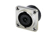 Neutrik Receptacle speakON® XX series 8 pole - solder - NLT style - nickel- WITH SQUARE FLANGE - NOT ROUND