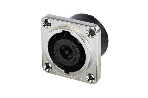 Neutrik Receptacle speakON® XX series 8 pole - solder - NLT style - nickel- WITH SQUARE FLANGE - NOT ROUND