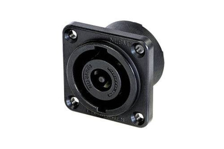Neutrik Receptacle speakON® XX series 8 pole - solder - NLT style - black- WITH SQUARE FLANGE - NOT ROUND