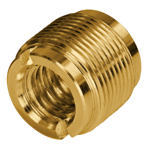 Neutrik Threaded Coupler - 3/8" internal / 5/8" external - brass