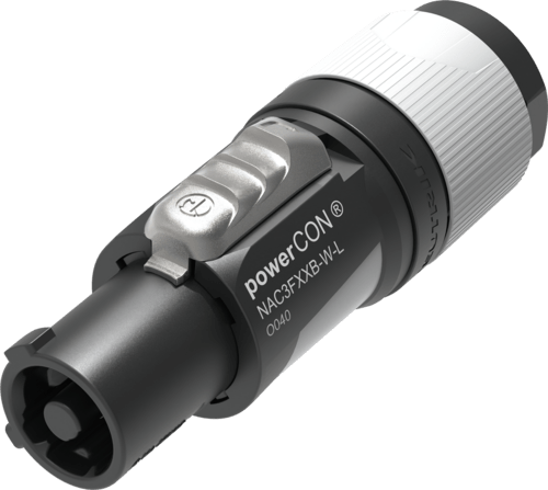 Neutrik Cable end - powerCON® blue / grey XX series - power out (grey) - 60320-1 certified - large chuck for cable 10-16 mm