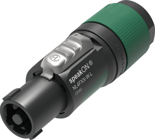 Neutrik Cable end speakON® XX series 4 pole - green - large chuck for cable 10-16 mm