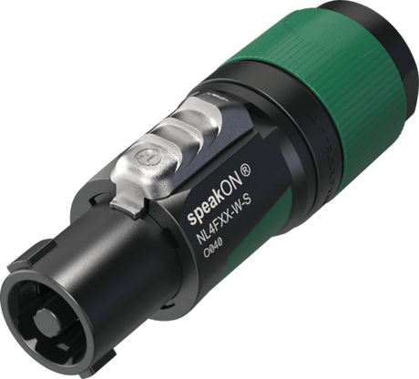 Neutrik Cable end speakON® XX series 4 pole - green - small chuck for cable 6-12 mm