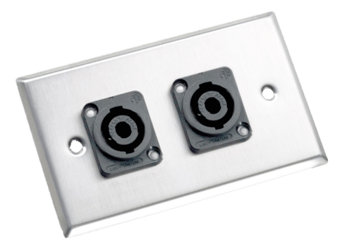 Neutrik Wallplate - dual - NL4MP