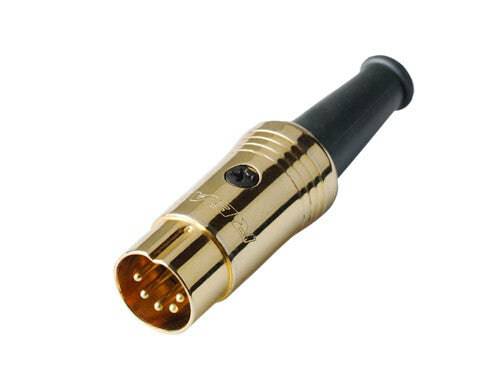 Neutrik Rean™ Plug - DIN 5 pin male - 180¬∞ - gold/gold; bulk