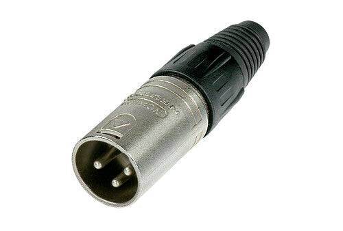 Neutrik Cable end X series 3 pin male - nickel/silver