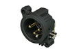 Neutrik Receptacle - AA series - XLR 3 pin - male - PCBH -Pin 1 isolated - ground/shell/front panel connected - gold