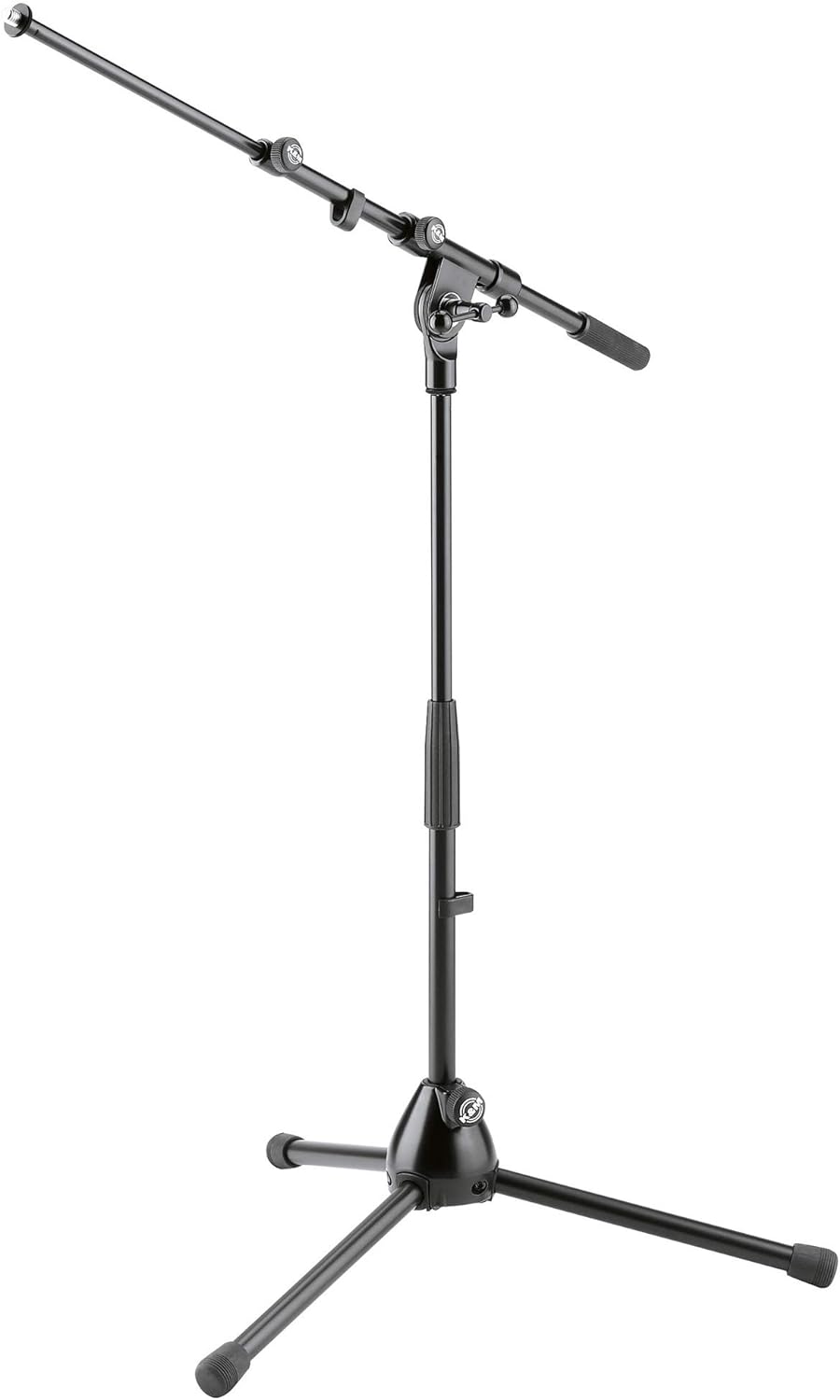 K&M 25900 - Short Tripod Mic Stand, Adjustable Boom, Black - 25900.500.55