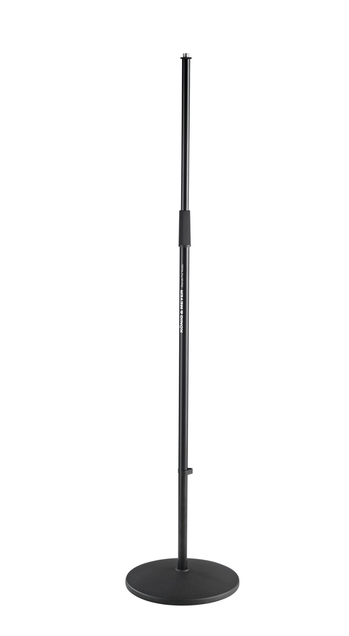K&M 26140 - Topline Heavy Duty Straight Mic Stand, Round Base, Black- 26140.577.55