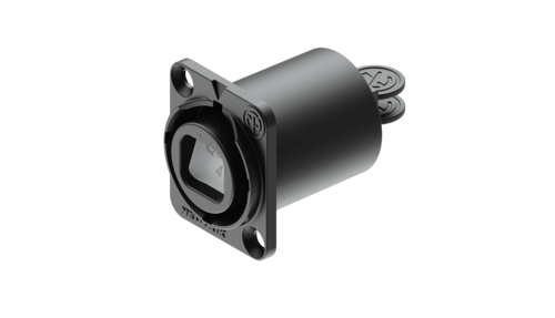 Neutrik opticalCON QUAD Chassis, black, IP 65 Rated. Must order desired color SCDP-* separately.