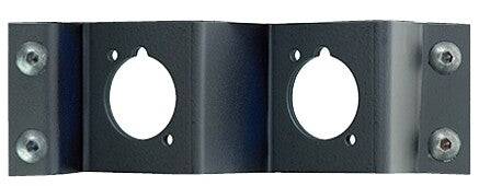 Neutrik Z-Panel frame plate 2 D-Size knockouts, connectors not included, black