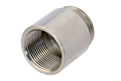 Neutrik Threaded Coupler - 5/8" 27 UNS OUTSIDE thread, 3/8" INSIDE thread, European mic stand to American mic stand adapter- aluminum