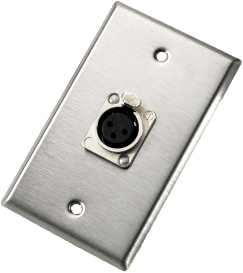 Neutrik Wallplate - single - NC3FD-L-1