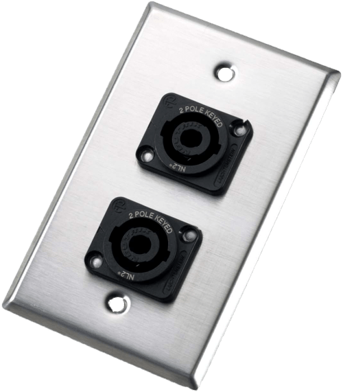 Neutrik Wallplate - dual - NL2MP