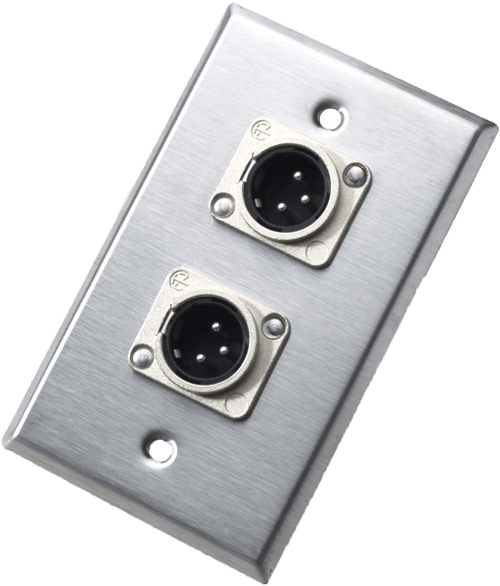 Neutrik Wallplate - dual - NC3MD-L-1