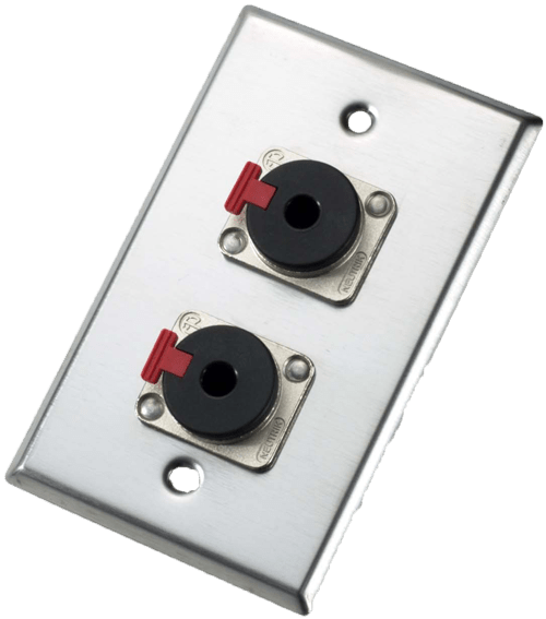 Neutrik Wallplate - dual - NJ3FP6C