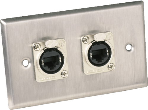 Neutrik Wallplate - dual - NE8FDP