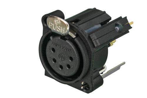 Neutrik Receptacle A-SW series 5 pin F - PCBV - Pin 1 & ground sep