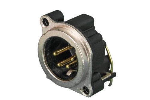 Neutrik Receptacle B series 4 pin male PCBH - Pin 1 & grd sep - nickel