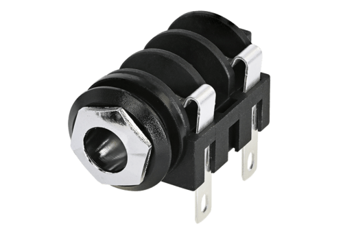 Neutrik Jack 1/4" mono unswitched - solder - supplied with chrome nose nut and NRJ-WB