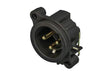 Neutrik Receptacle - A series - XLR 3 pin - male - PCBH - Pin 1 isolated - ground/shell connected - plastic/gold