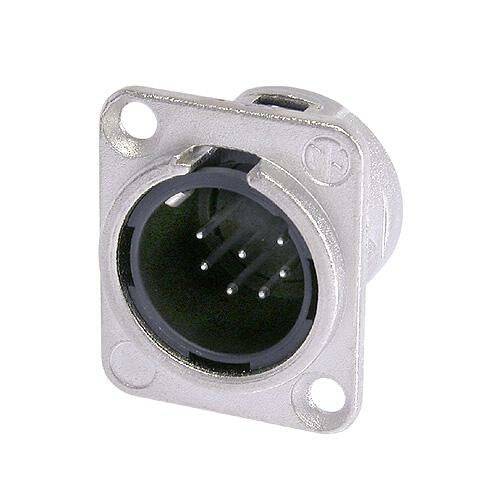 Neutrik Receptacle DL1 series 7 pin male - solder cups- nickel/silver