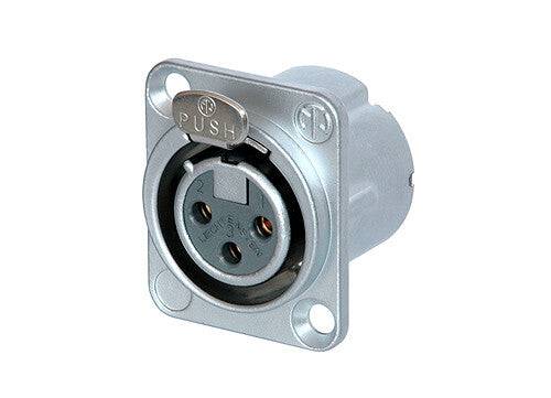 Neutrik Receptacle DLX series 3 pin female - solder - velour/gold