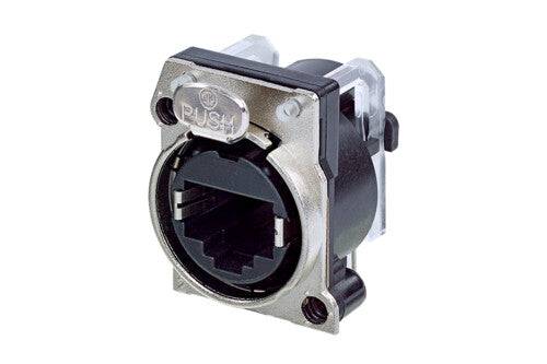 Neutrik Receptacle etherCON CAT5e B series - through-hole LED light pipes - PCBH