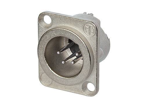 Neutrik Receptacle DLX series 4 pin male - solder - nickel/silver