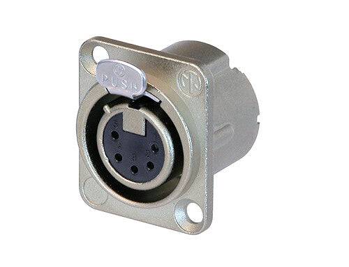Neutrik Receptacle DLX series 5 pin female - solder - nickel/silver