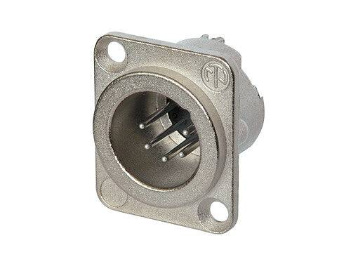 Neutrik Receptacle DLX series 5 pin male - solder - nickel/silver
