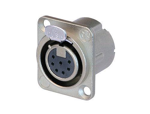 Neutrik Receptacle DLX series 7 pin female - solder - nickel/silver